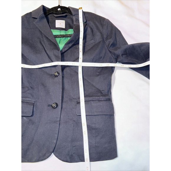 Gap Women's Academy Blazer size 0 navy blue Oldmoney Preppy Jacket - Picture 6 of 7